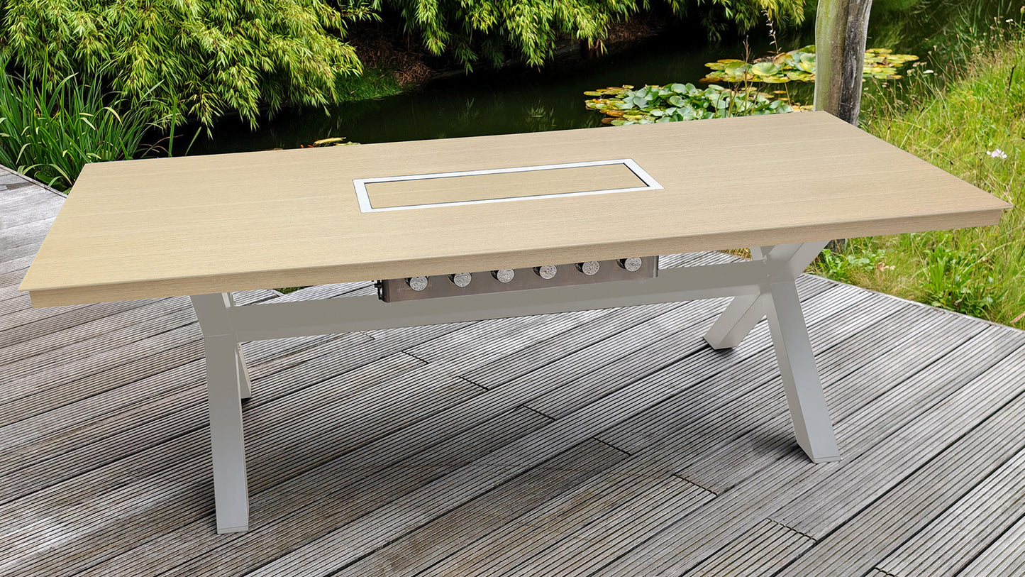 Mesa Dos Grilltisch - Aluminium Holz-Optik