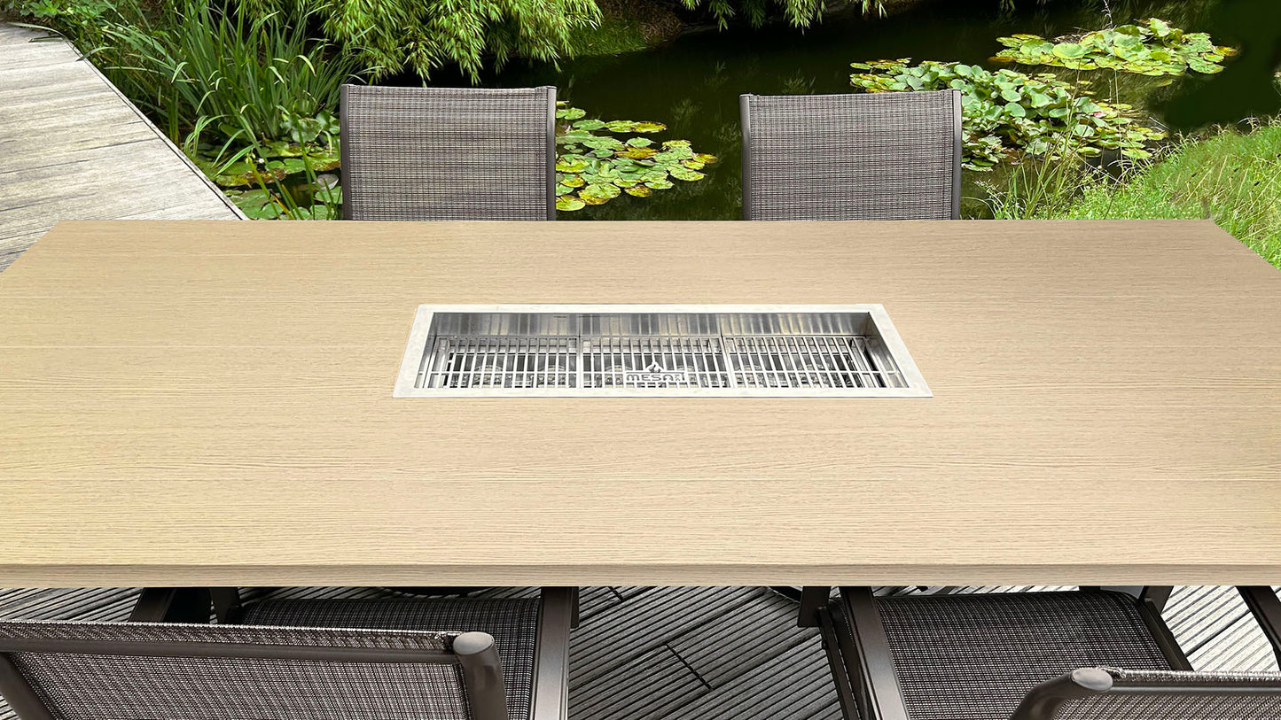 Mesa Dos Grilltisch - Aluminium Holz-Optik
