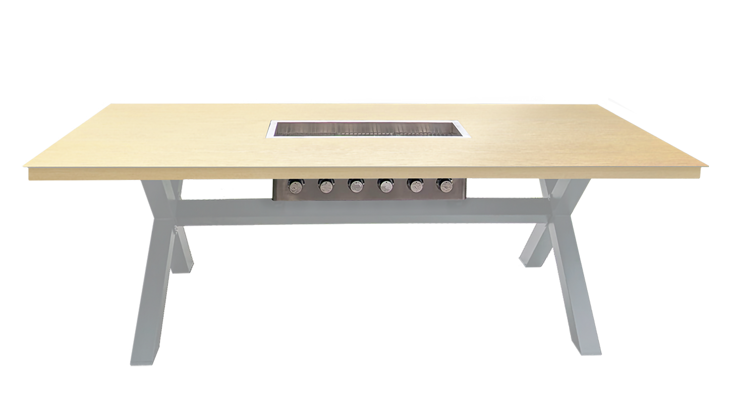 Mesa Dos Grilltisch - Aluminium Holz-Optik